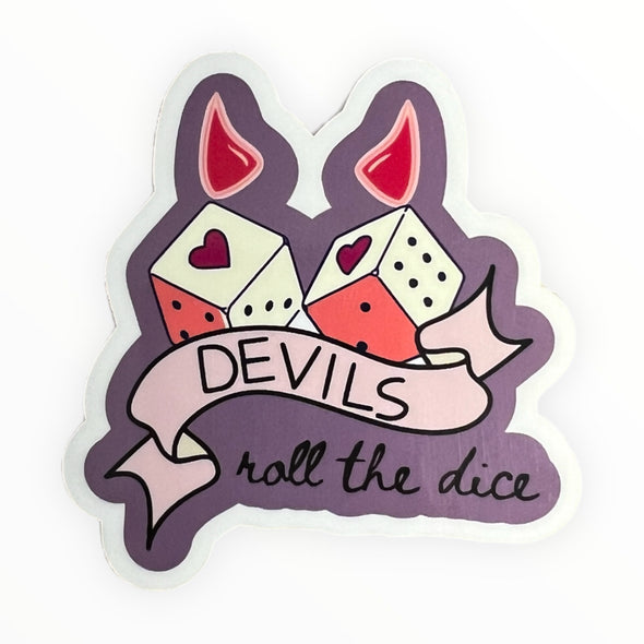 Devils Roll the Dice Sticker - The Paper Drawer