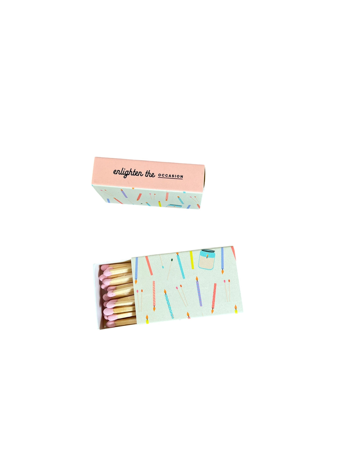 Decorative pink matchbox by Enlighten the Occasion, lifestyle photo
