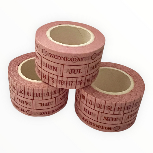 Days and Months Washi Tape detail by Studio Calico, tape pattern close-up