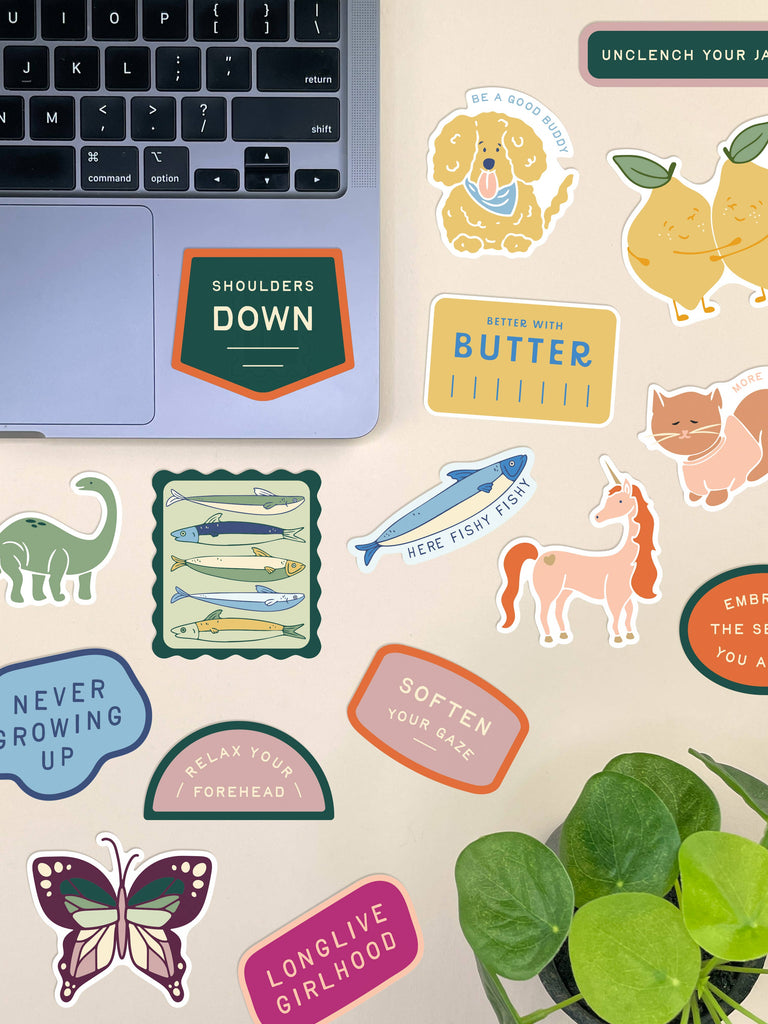 Ruff House Print Shop - Relax Your Forehead Sticker - The Paper Drawer