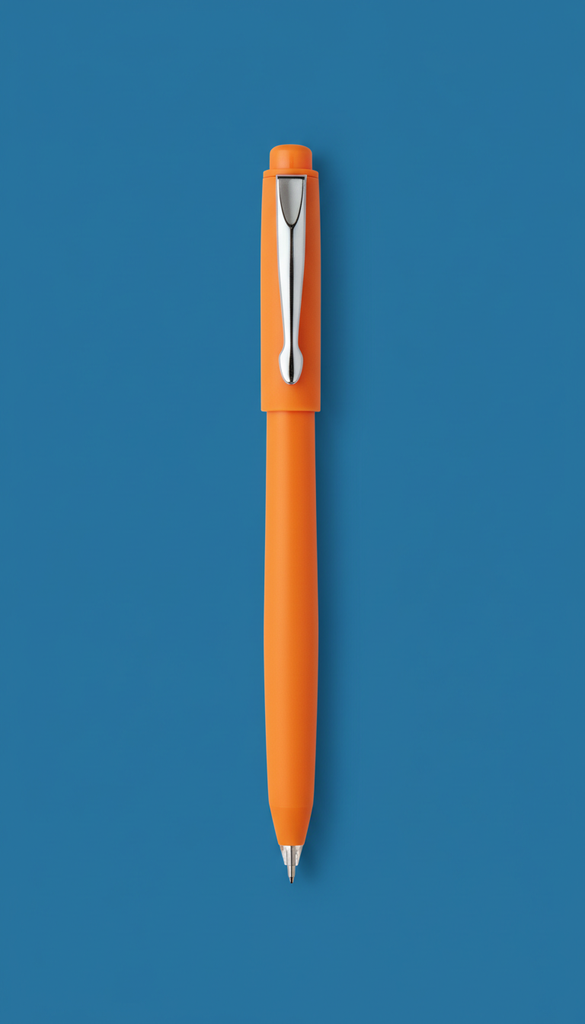 Signal orange Japanese gel pen