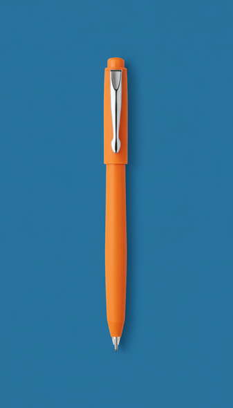 Signal orange Japanese gel pen
