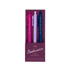Ruff House Print Shop - The Bookworm Jotter Gel Pen: Set of 3 - The Paper Drawer