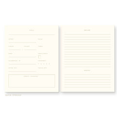 Ruff House Print Shop - Bookmarked Book Log Reading Journal: Deep Blue Cover | White Ink - The Paper Drawer