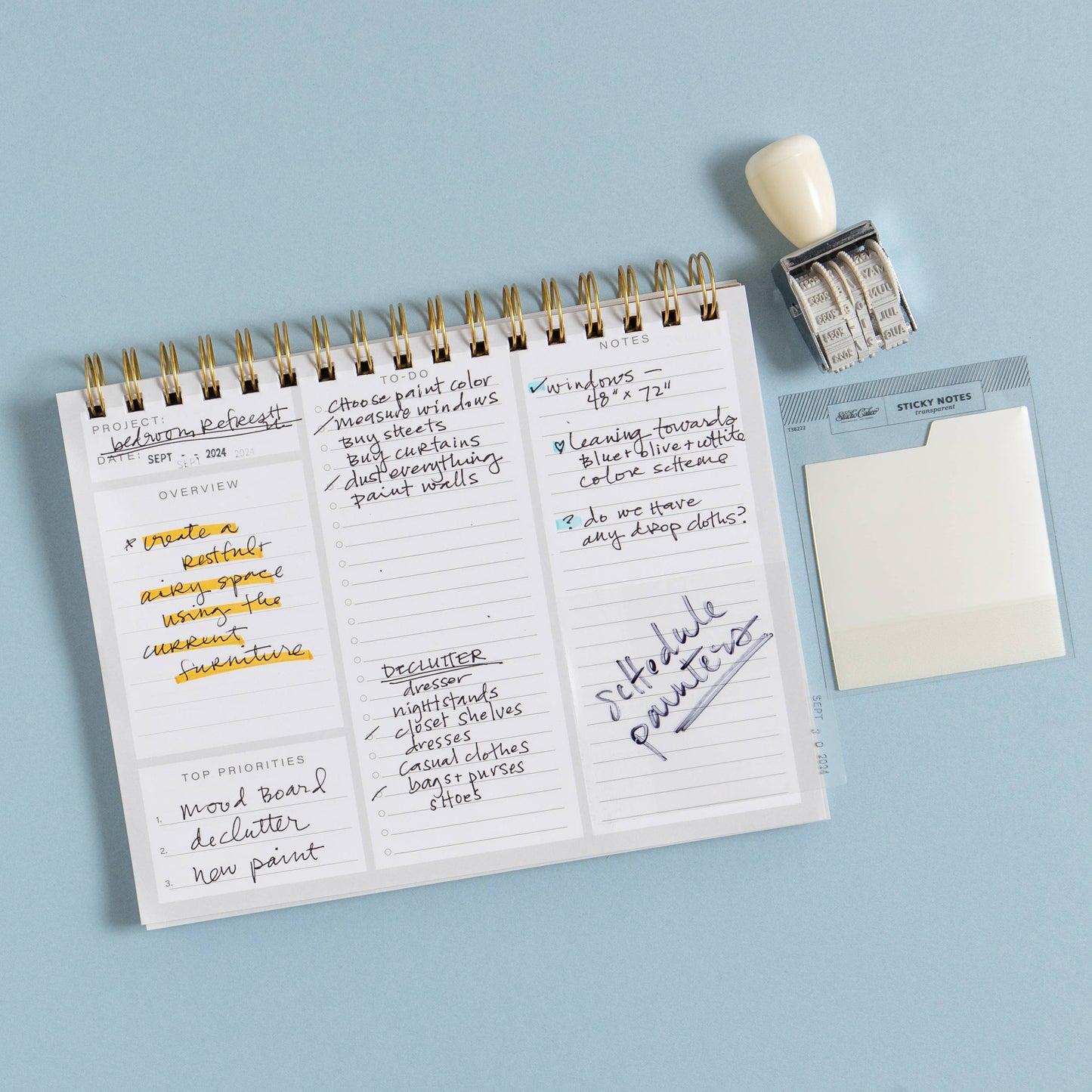 Studio Calico - Tabbed Transparent Sticky Notes - Clear - The Paper Drawer