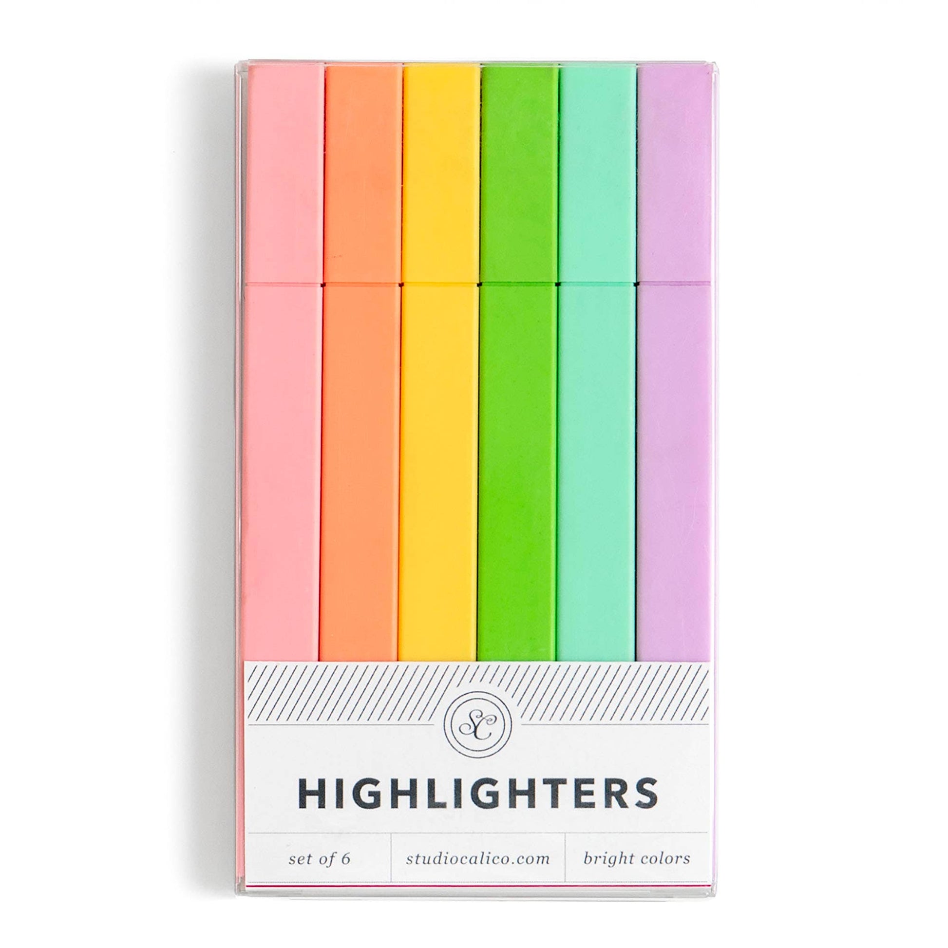 Studio Calico - Brights Highlighter Set of 6 Colors - The Paper Drawer