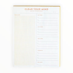 Clear Your Mind Brain Dump Notepad - The Paper Drawer