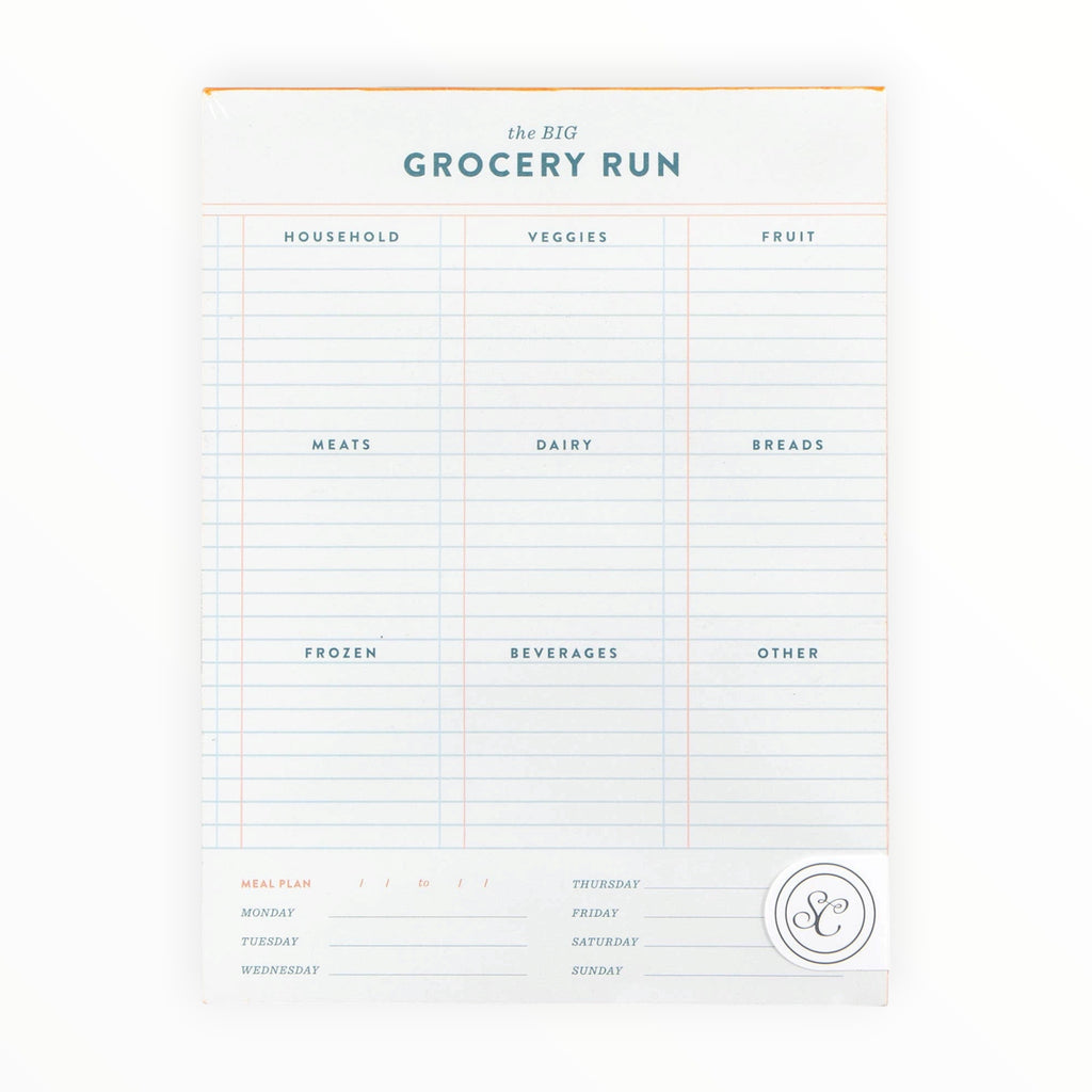 Grocery Run 6x8 Weekly Notepad - The Paper Drawer