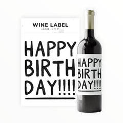 Happy Birthday Wine Label - The Paper Drawer