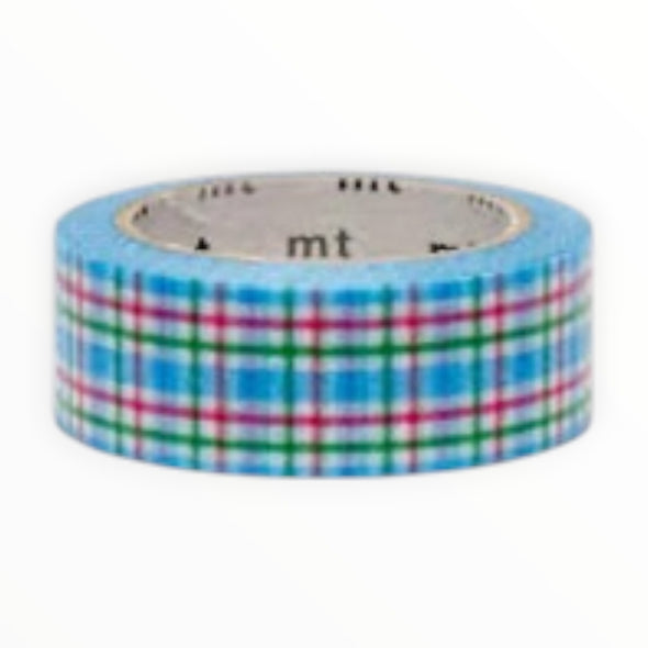 MT Masking Tape Colorful Checkered Blue - The Paper Drawer