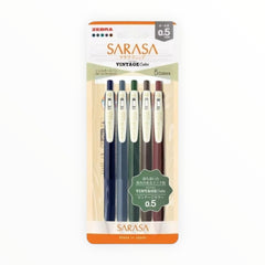 Zebra Gel Pen Sarasa Vintage 5-Color Set
