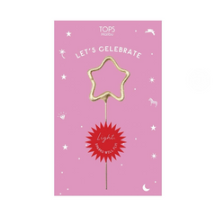 Mini 4" Gold Star Sparkler ~ Celebrate - The Paper Drawer