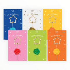 Mini 4" Gold Star Sparkler ~ Celebrate - The Paper Drawer