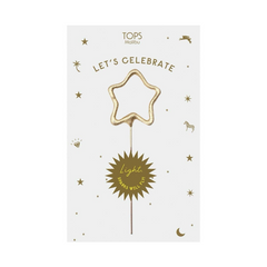 Mini 4" Gold Star Sparkler ~ Celebrate - The Paper Drawer