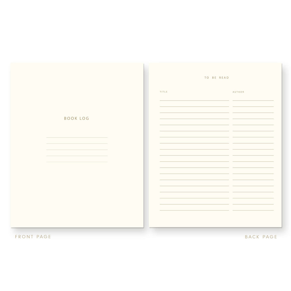 Ruff House Print Shop - Bookmarked Book Log Reading Journal: Deep Blue Cover | White Ink - The Paper Drawer