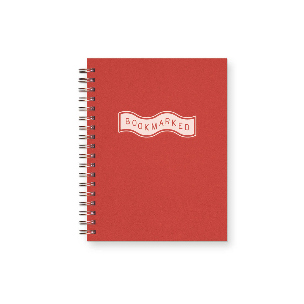 Ruff House Print Shop - Bookmarked Book Log Reading Journal: Deep Blue Cover | White Ink - The Paper Drawer