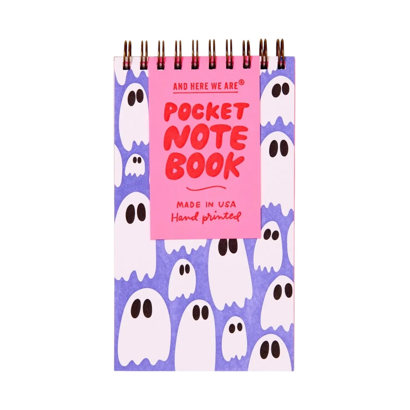 Ghosts Spiral Pocket Notebook by And Here We Are, spiral-bound pocket notebook