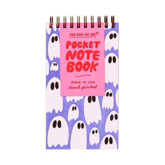 Ghosts Spiral Pocket Notebook by And Here We Are, spiral-bound pocket notebook