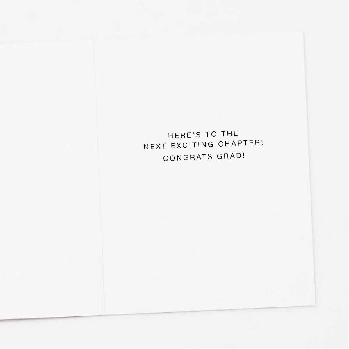 Pablo Picasso quote graduation card by Apartment 2 Cards, inside message "Here's to the next exciting chapter congrats grad!"