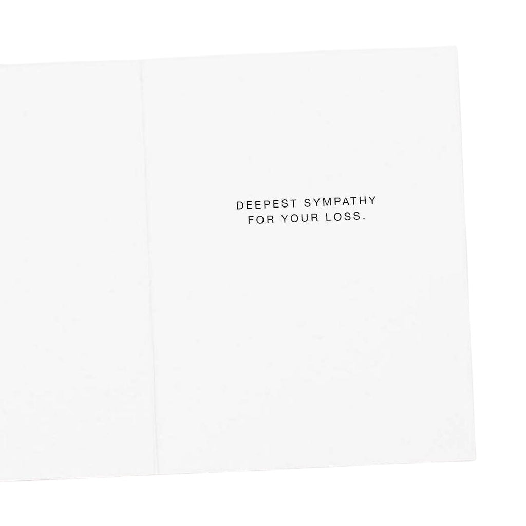 Toni Morrison quote sympathy card by Apartment 2 Cards, inside message "Deepest sympathy for your loss"