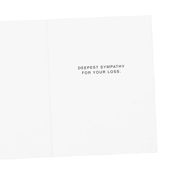 Toni Morrison quote sympathy card by Apartment 2 Cards, inside message "Deepest sympathy for your loss"