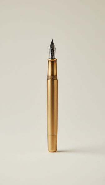 Japanese brass fountain pen