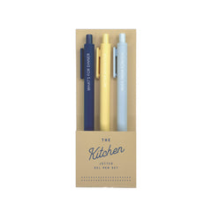 Ruff House Print Shop - Kitchen Jotter Gel Pen: Set of 3 - The Paper Drawer