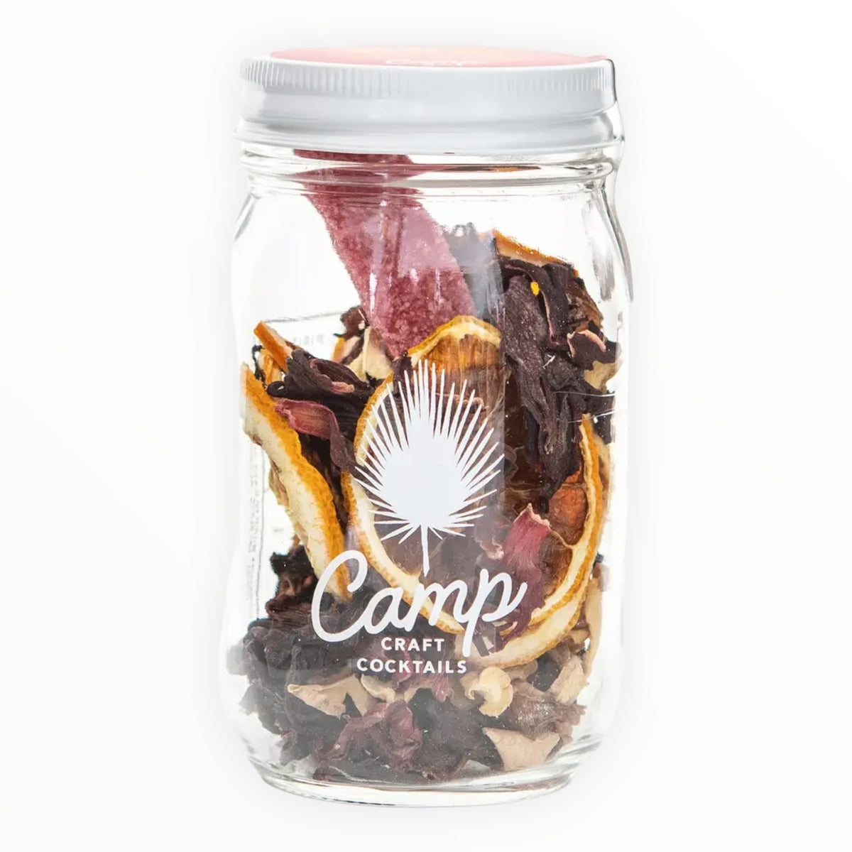 Camp Craft Cocktails Hibiscus Ginger Lemon Base Camp Mix, 16 oz infusion jar
