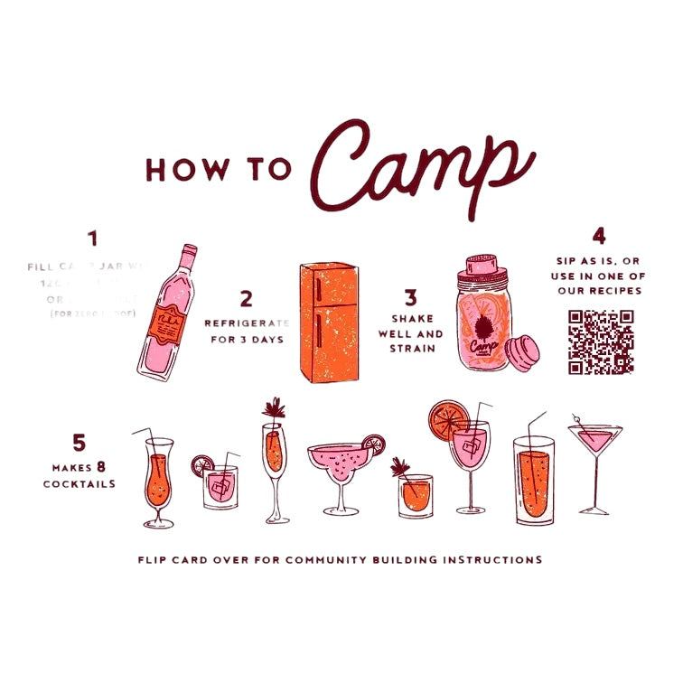 Camp Craft Cocktails Base Camp Mix infusion jar lifestyle photo, cocktail kit by Camp Craft Cocktails