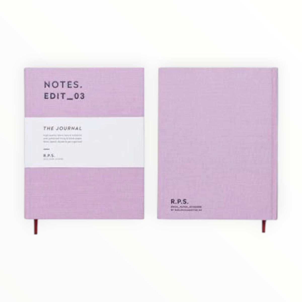 The Journal Dusty Lavender fabric-bound notebook by Darling Clementine, 192 blank pages, grosgrain ribbon marker, 6.5 x 8.5 inches
