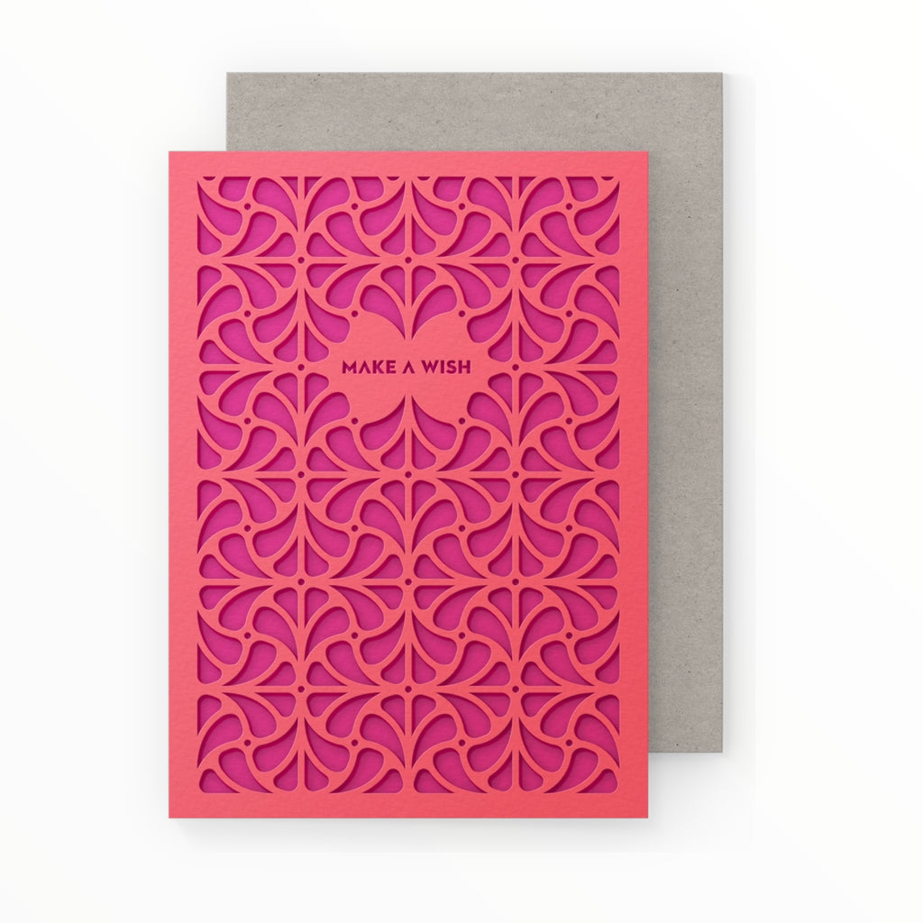 Make A Wish birthday card by Dear Beni, internal pocket card detail