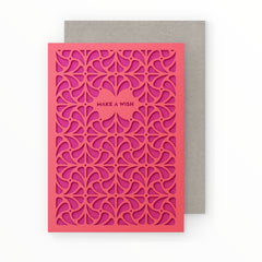 Make A Wish birthday card by Dear Beni, internal pocket card detail