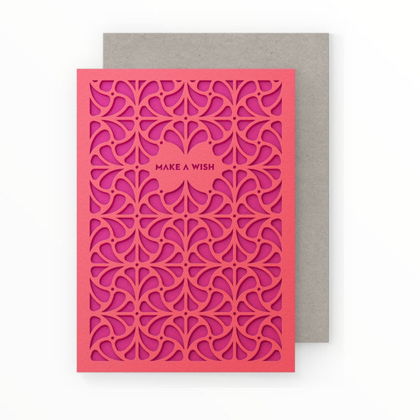 Make A Wish birthday card by Dear Beni, internal pocket card detail