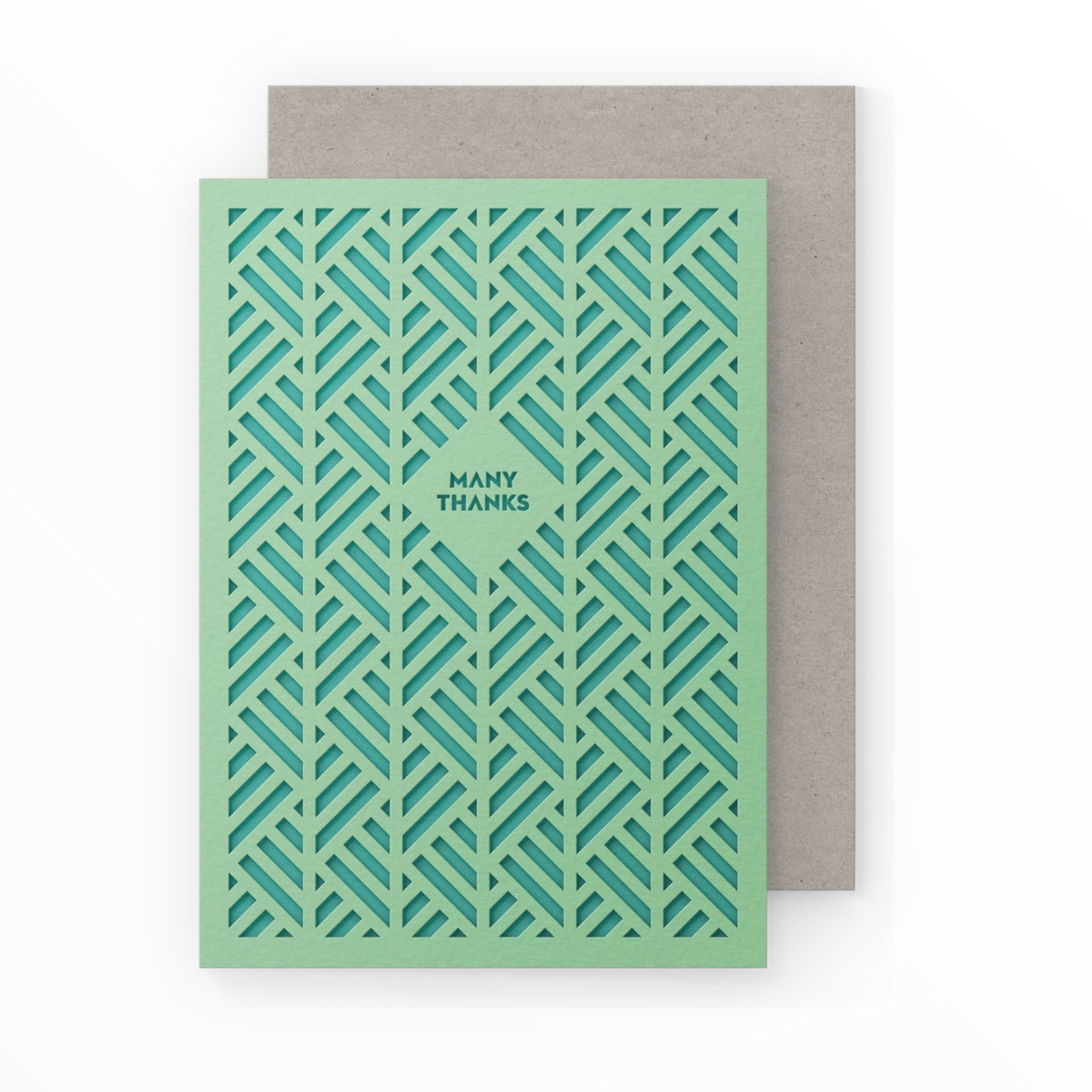 Many Thanks card by Dear Beni, interior pocket card detail for personal message