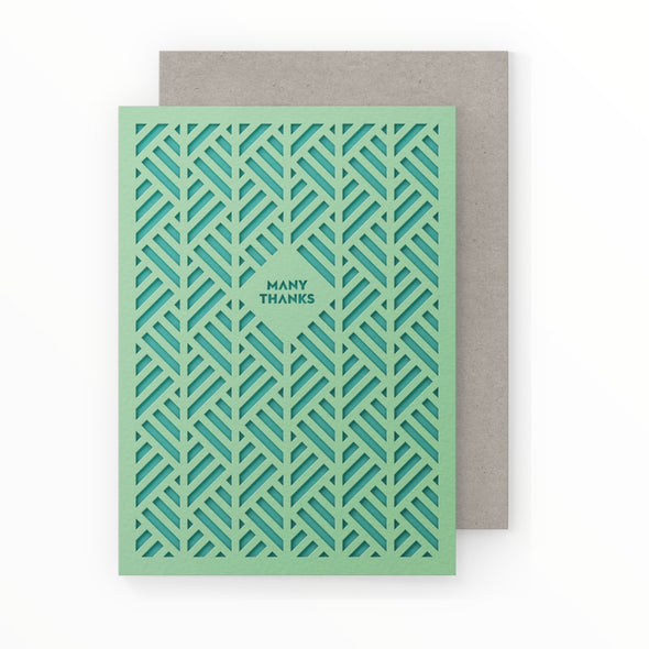 Many Thanks card by Dear Beni, interior pocket card detail for personal message