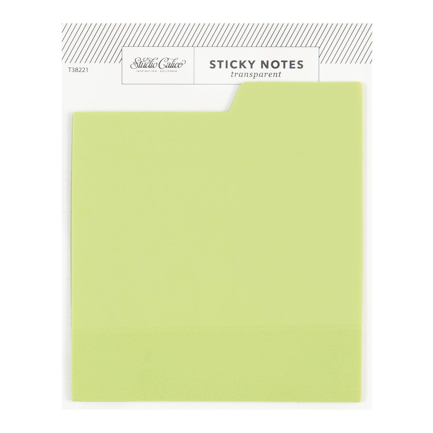 Studio Calico - Tabbed Transparent Sticky Notes - Green - The Paper Drawer