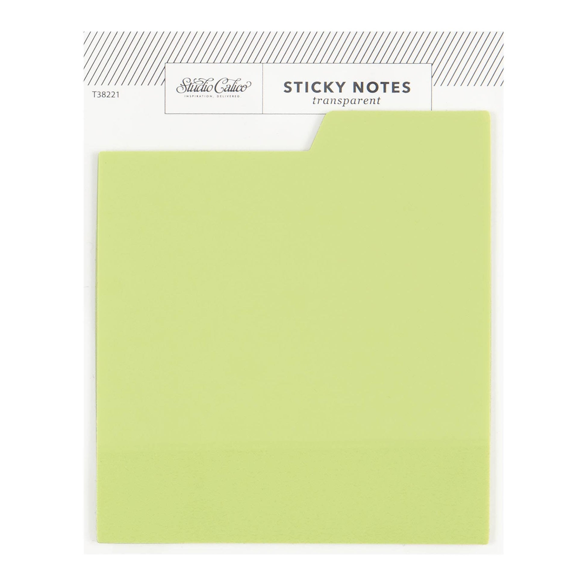 Studio Calico - Tabbed Transparent Sticky Notes - Green - The Paper Drawer