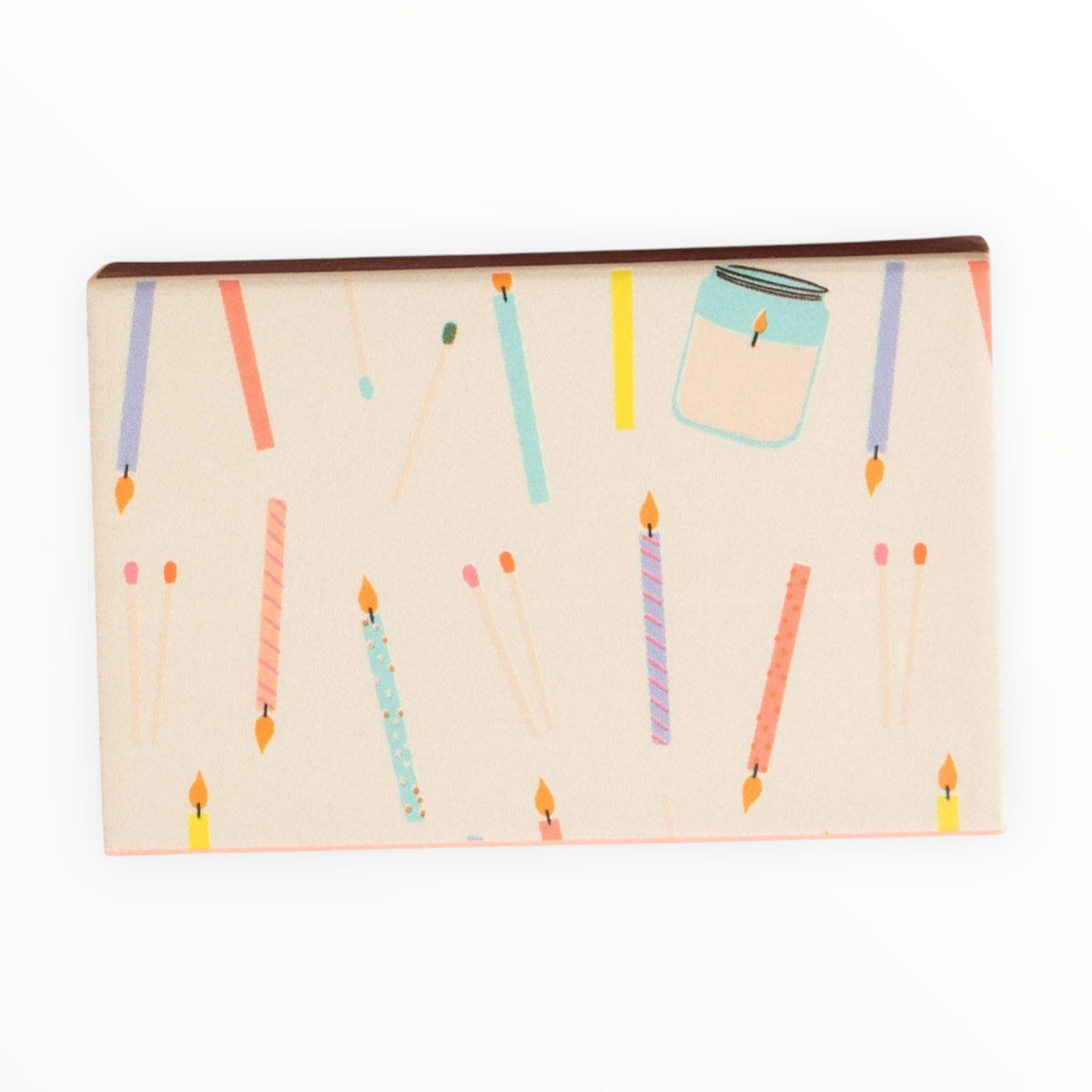Decorative pink matchbox detail by Enlighten the Occasion, matchbox open showing pink-tipped matches