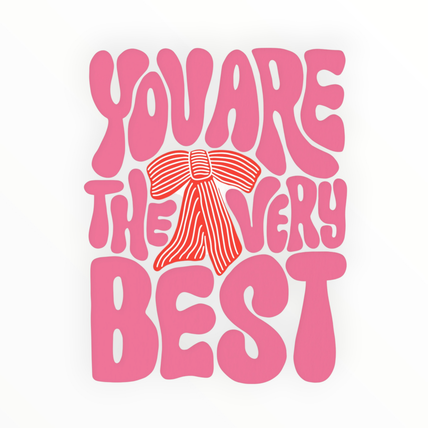 You Are the Very Best letterpress card by Friendly Fire Paper, blank interior, coordinating envelope, 4.25 x 5.5 inches