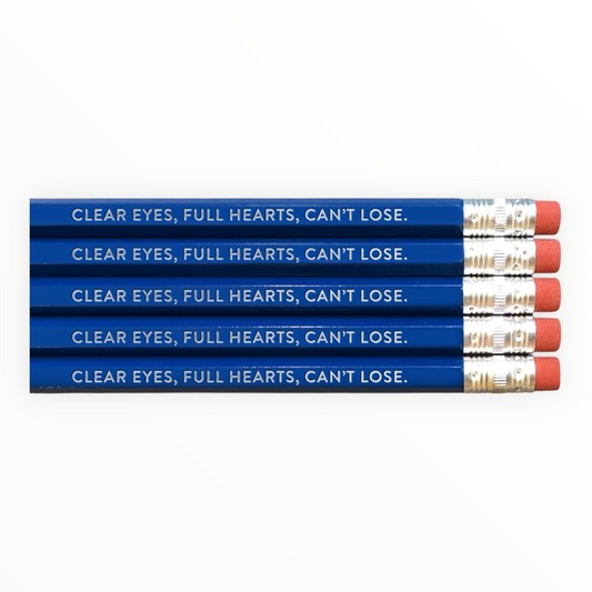 Clear Eyes Full Hearts Can't Lose pencil pack by Huckleberry Letterpress