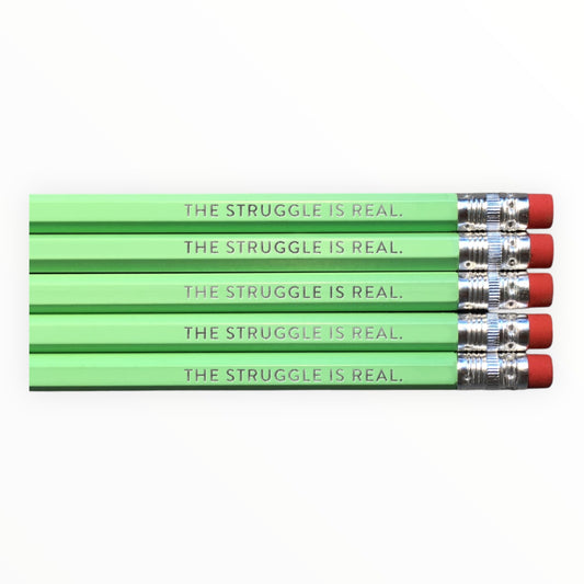 The Struggle is Real pencil pack by Huckleberry Letterpress