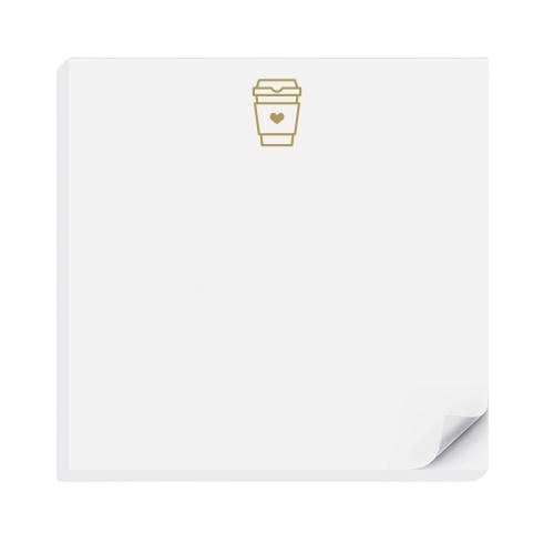 Coffee To Go Charmpad® by Inclosed Letterpress Co., tear-off notepad with charm