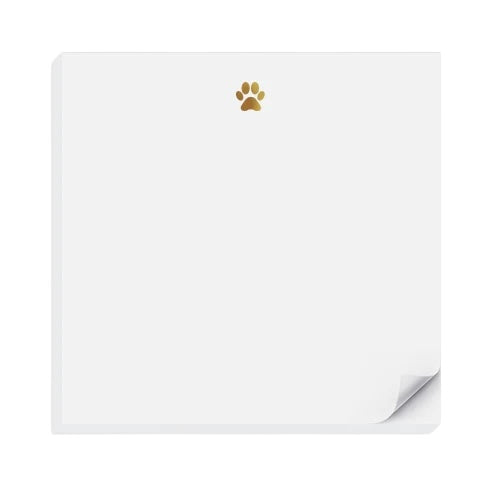 Dog Paw Charmpad® by Inclosed Letterpress Co., tear-off notepad with charm