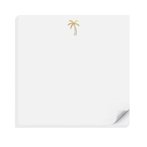 Palm Tree Charmpad® by Inclosed Letterpress Co., tear-off notepad with charm