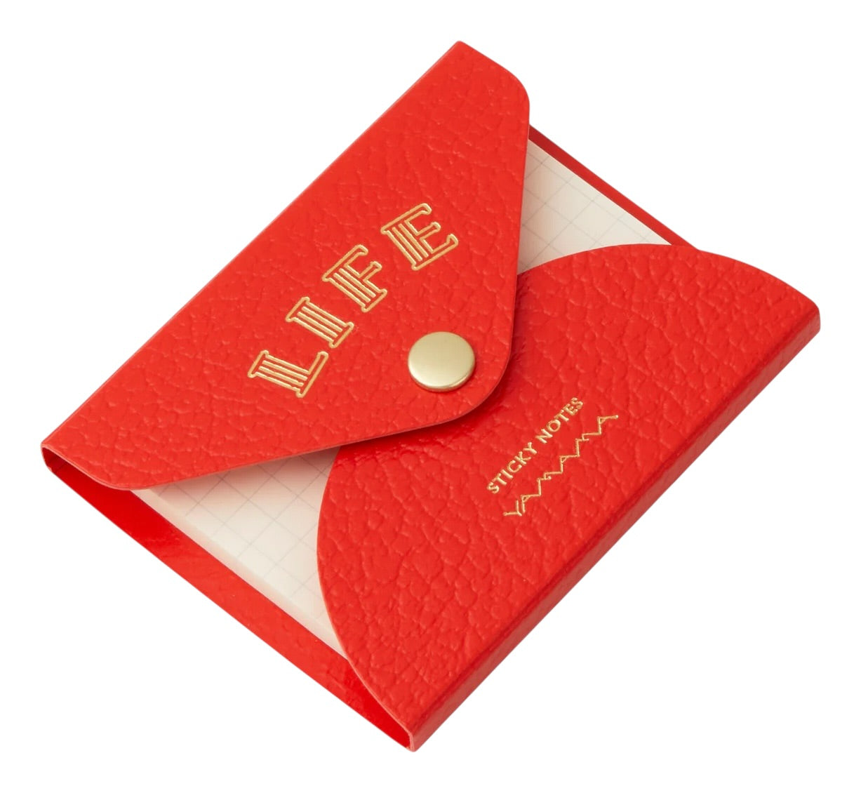 Life Sticky Notepad and Holder open detail by Life, grid paper sticky notes