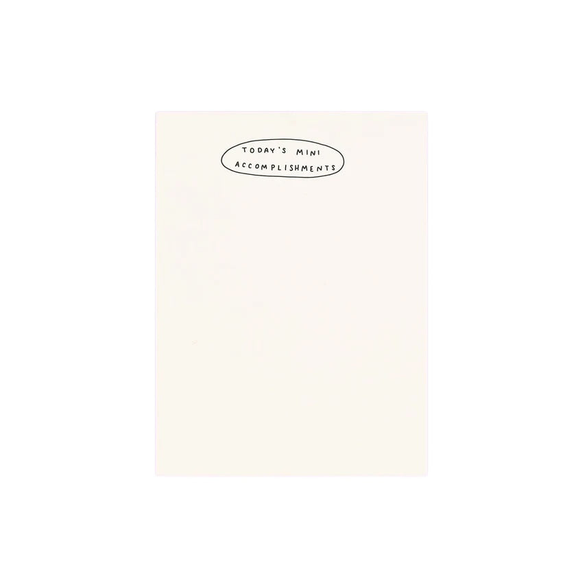 Today's Mini Accomplishments Notepad by M.C. Pressure, 50 sheets, 4.25 x 5.5 inches