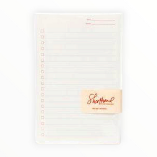 Checklist Notepad by Shorthand Press, 50 pages, 5.5 x 8.5 inches