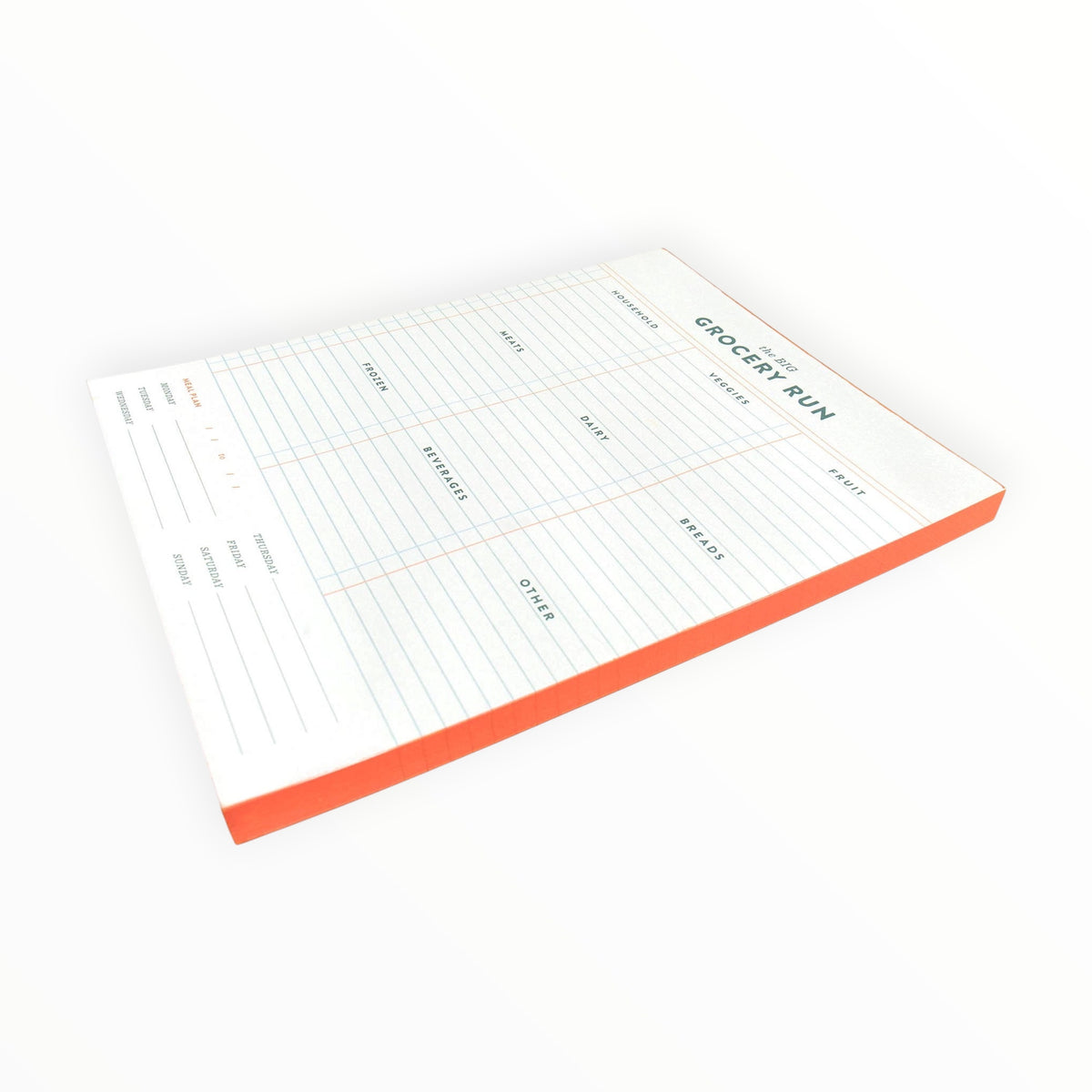 Grocery Run Notepad by Studio Calico, meal plan section detail