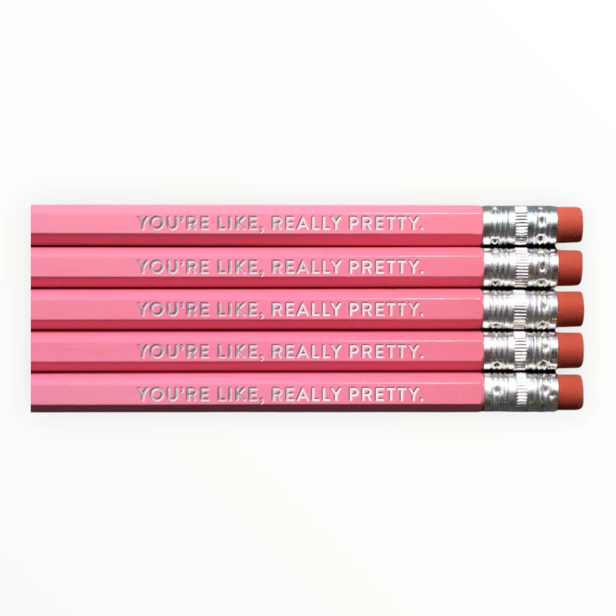 Raccoon Fabulous Stack by The Paper Drawer, Pink You're Like Really Pretty Pencils