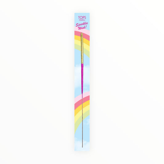 Single Pink and Gold Sparkler by TOPS Malibu, 6.75 inches tall